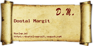 Dostal Margit névjegykártya